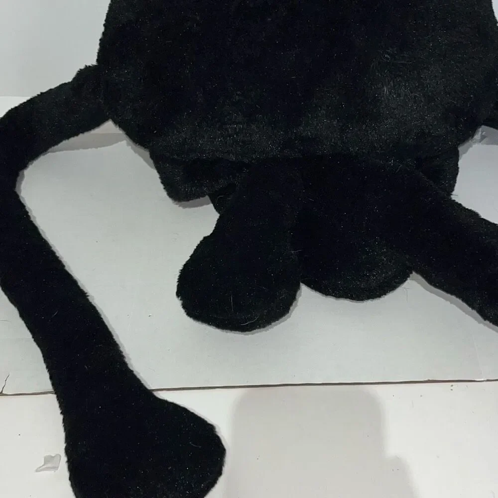 Black Cat Plush Scarf Long Paws Mismatched‎ Eyes Yellow Blue Novelty Winter Wrap